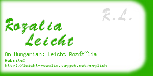 rozalia leicht business card